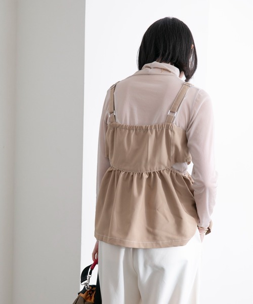 「Eimee Law」 キャミソールブラウス 38 ベージュ レディース_画像6
