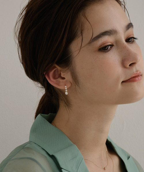 JUPITER ピアス 「K10」淡水パールピアス レディース : ZOZOTOWN