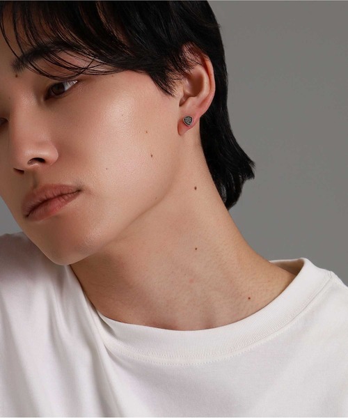 ピアス “HOWL”シールドピアス/シルバー925「LION HEART / ライオンハート」 メンズ レディースの画像
