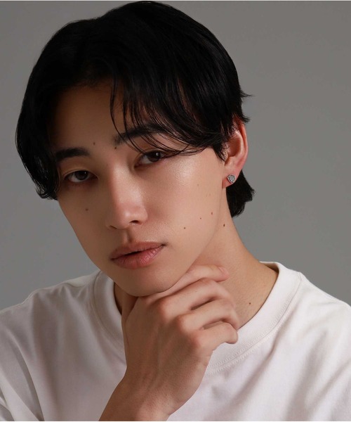 ピアス “HOWL”シールドピアス/シルバー925「LION HEART / ライオンハート」 メンズ レディースの画像
