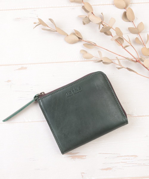 nafka（ナフカ） 財布 ナチュラルモストロレザーL字ファスナー折り財布