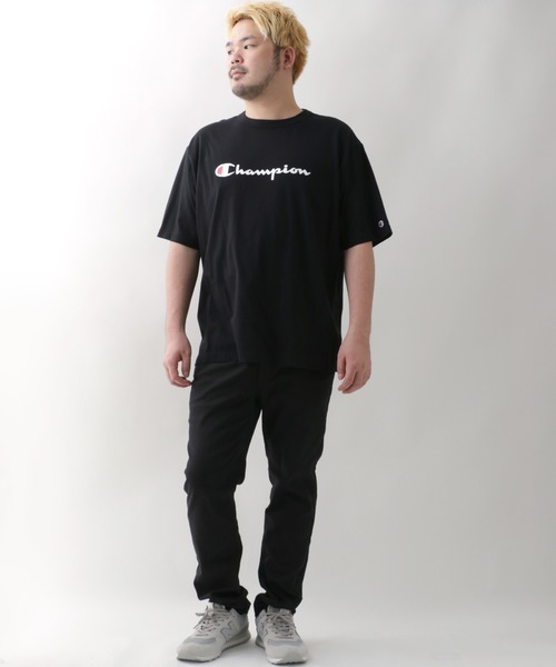 Champion（チャンピオン） tシャツ スプリクトロゴ 袖ワッペンTシャツ