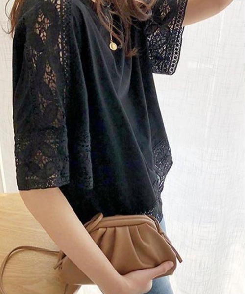 tシャツ レーススリーブカットソー レディース : ZOZOTOWN Yahoo