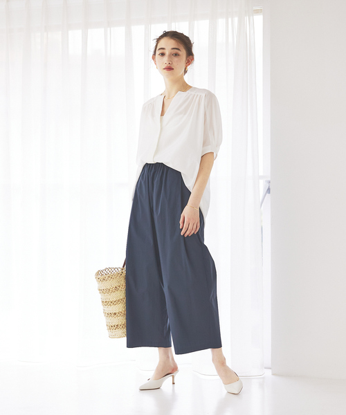 ROUGE VIF ルージュヴィフ ギャザーショートシャツブラウス Rouge vif（ルージュ ヴィフ） ブラウス シャツ ギャザーショート