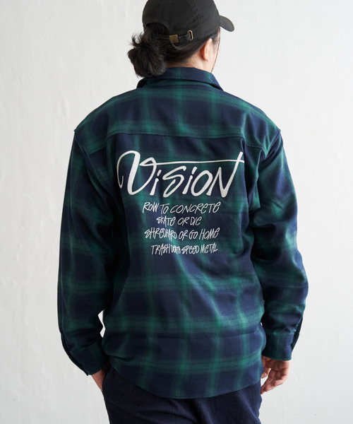 シャツ ブラウス メンズ VISION STREET WEAR ヴィジョンストリートウェア チェーン刺繍チェックシャツ｜zozo｜18