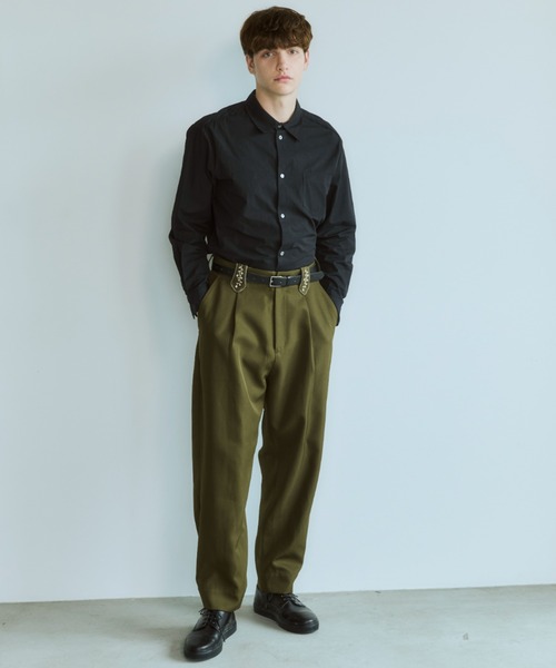 opulence テーパードカルゼパンツ ワイドパンツ comoli OPULENCE ワイドパンツ パンツ Flower Loop テーパードカルゼパンツ
