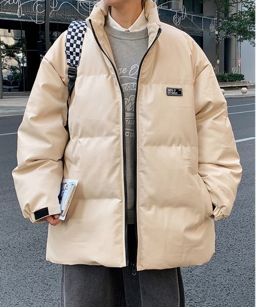 NEW GENTLEMAN ダウンジャケット ダウン ブラックフット レザータッチ