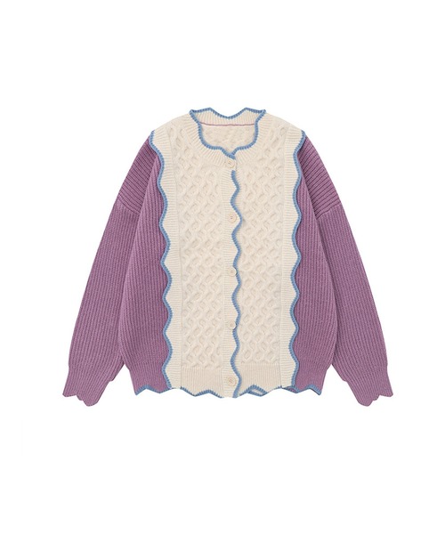 60's 切り替え ニット カーディガン vintage 60's 切り替え ニット カーディガン vintage