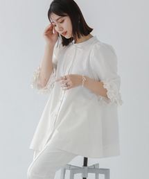 Fit more（フィットモア） ブラウス シャツ 夏 ボリュームフリル