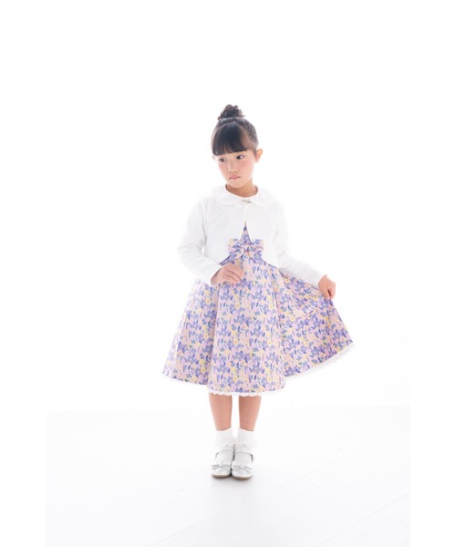 nino ワンピース フラワーガーデンジャガードワンピース キッズ
