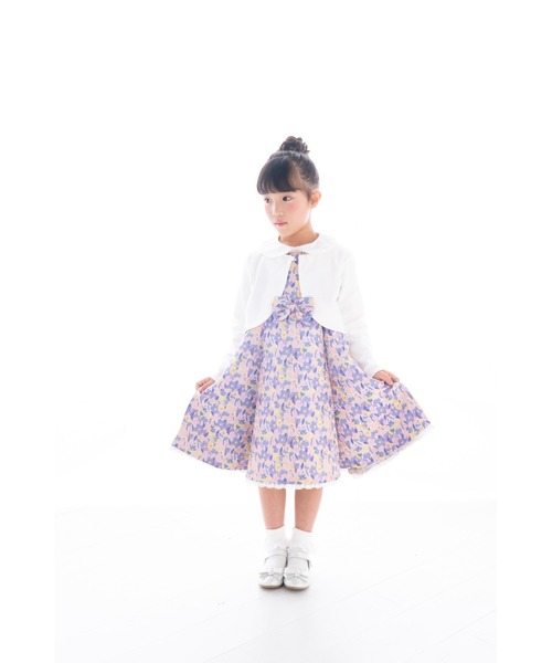 専用ページ　130 nino フラワージャガードワンピースのみ入学式セレモニー nino ワンピース 「130-140」フラワージャガードワンピース(日本