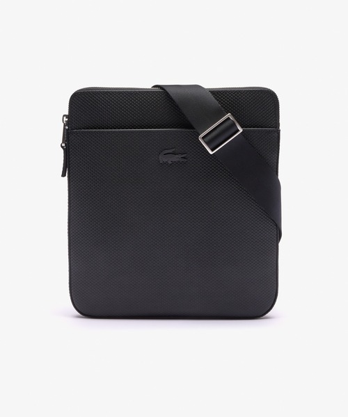 【美品】LACOSTE クロスボディバッグ ショルダー シャンタコ レザー LACOSTE ショルダーバッグ シャンタコ マットピケレザーフラット