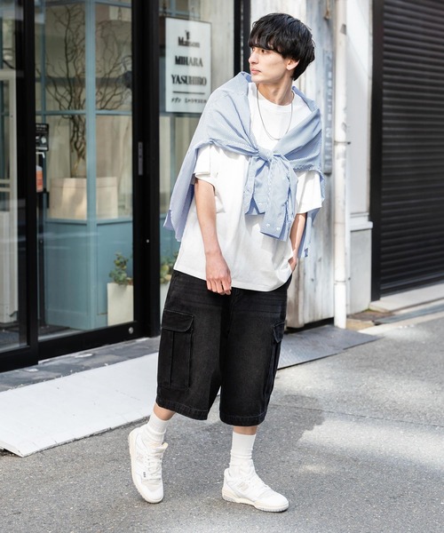 rosymonster デニムスカラップショートパンツ Rocky Monroe（ロッキーモンロー）の「ケミカルウォッシュ
