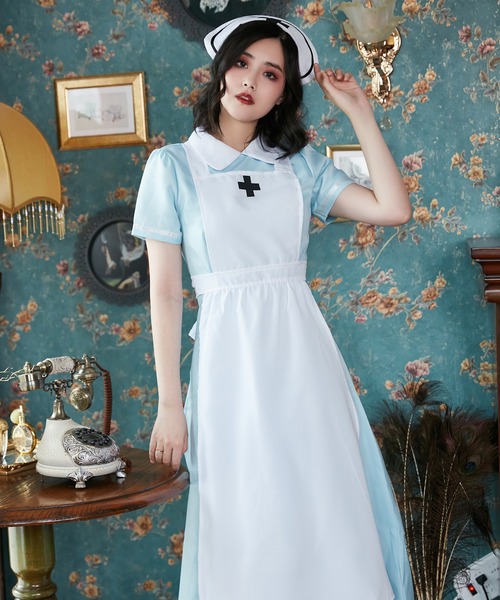 コスプレ 「 ロングナース 」 ハロウィン ナース ナース服 仮装 ハロウィンコスプレ 大人 女性 : ZOZOTOWN Yahoo!店 ...
