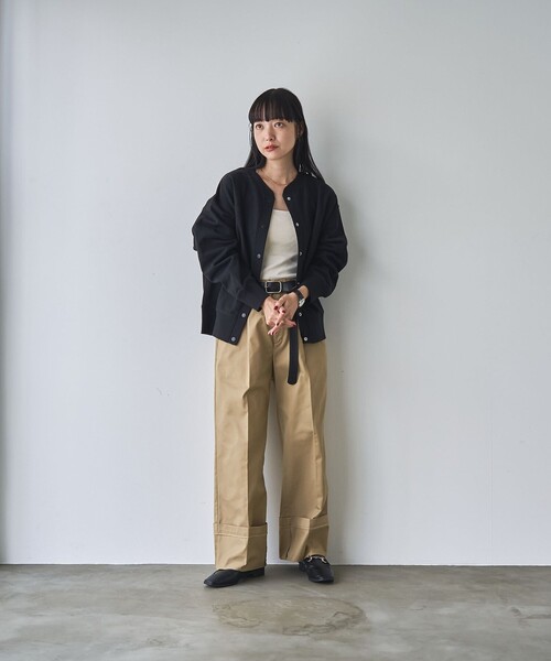 coen（コーエン） カーディガン 「WELLTECT」裏毛スナップカーディガン