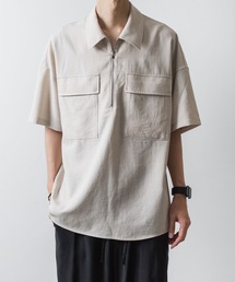 シャツ PE/CO/LI ツイル ハーフジップ S/Sシャツ / PE/CO/LI TWILL HALF ZIP S/S SHIRT メンズ｜ZOZOTOWN Yahoo!店