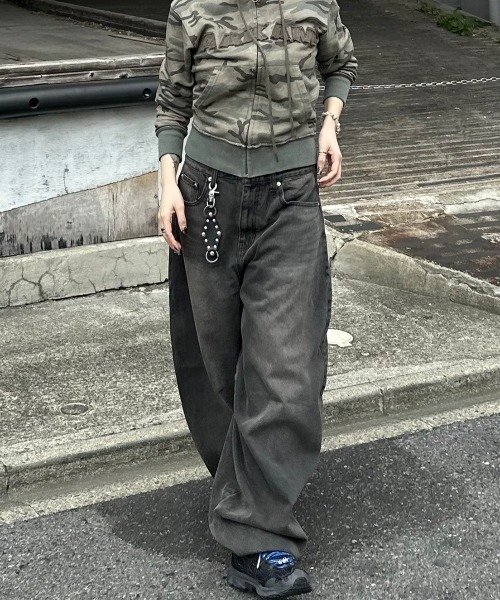 Chikashitsu+（チカシツプラス） ワイドパンツ ジーンズ 「Chikashitsu 