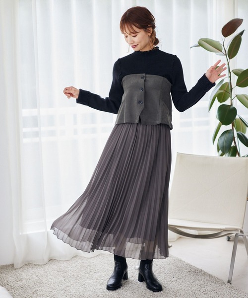 mysty woman スカート コルセットSETプリーツスカート 246330