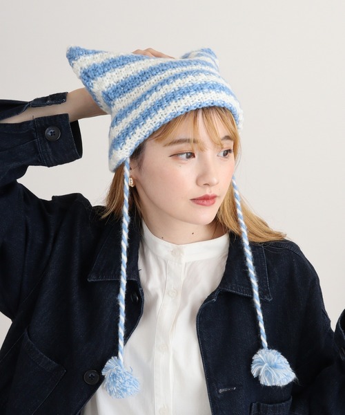 A BATHING APE猫耳 ビーニーcat ear knit cap☆完売品 ニット帽 ニット