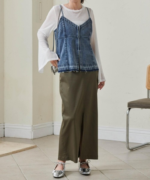 RANAN（ラナン） キャミソール デニム素材キャミビスチェ : ZOZOTOWN