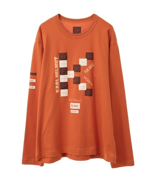 Karl Helmut tシャツ Kロゴネームワッペン使いカットソ− メンズ