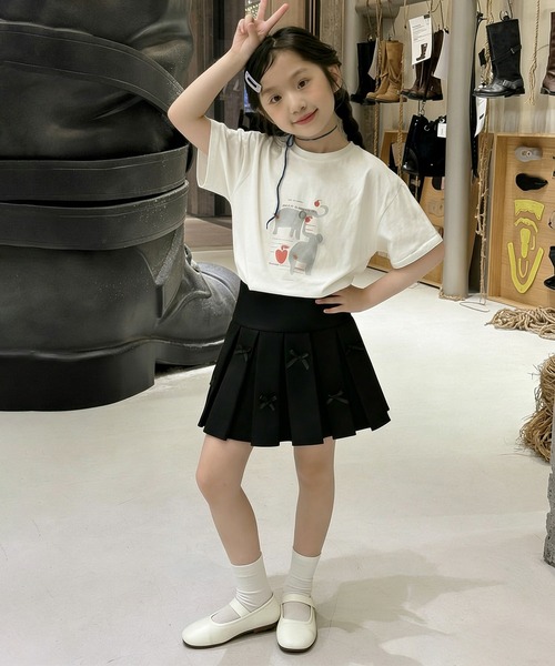 超美品⭐️BAPE KIDS キッズ Tシャツ スカート セット120cm正規品 aimoha（アイモハ） スカート 「aimoha-KIDS-」リボンプリーツスカート