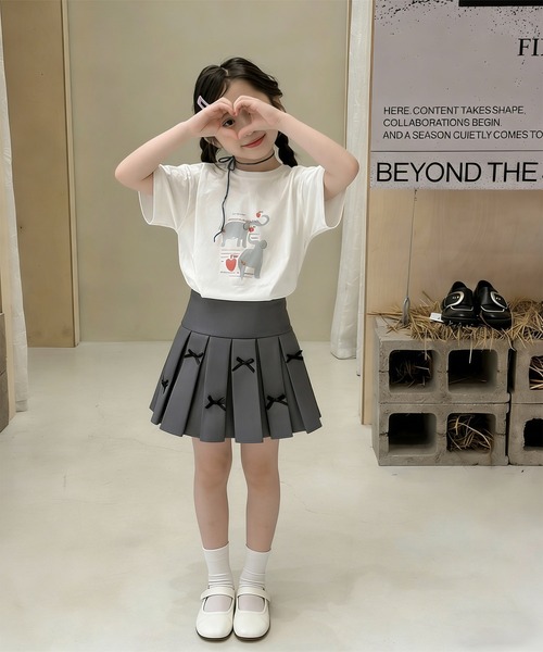 aimoha（アイモハ） スカート 「aimoha-KIDS-」リボンプリーツスカート