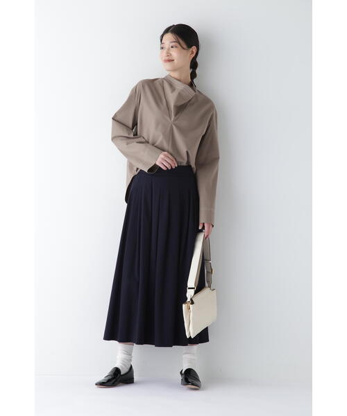 human woman プレーティングタックスカート 定価19250 R141 human woman プレーティングタックスカート 定価19250 R141