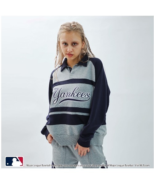 トレーナー スウェット atmos pink MLB Big Silhouette Sweat Shirt / アトモス ピンク エムエルビー ビッグ