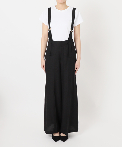 fig London フィグロンドン リネンサスペンダーワイドパンツ サロペット fig London フィグロンドン リネンサスペンダーワイドパンツ