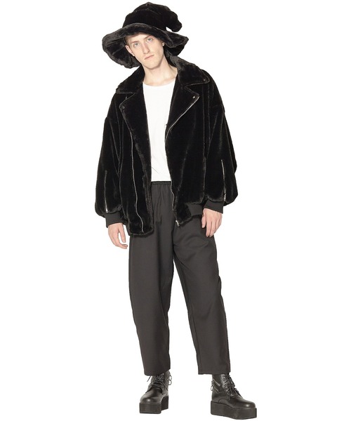 「ankoROCK」 ライダースジャケット ONE SIZE ブラック メンズ_画像5