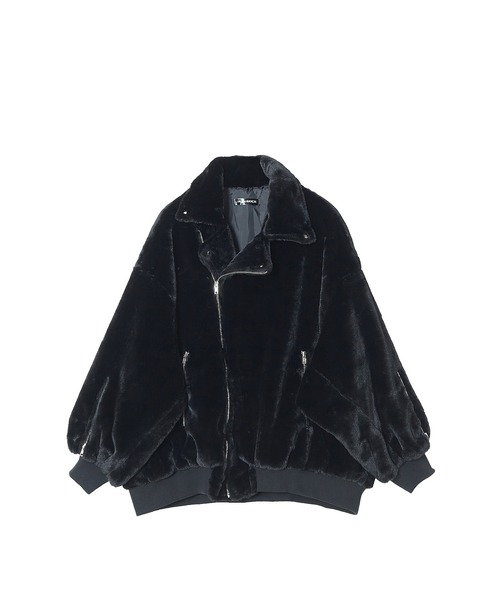 「ankoROCK」 ライダースジャケット ONE SIZE ブラック メンズ_画像6