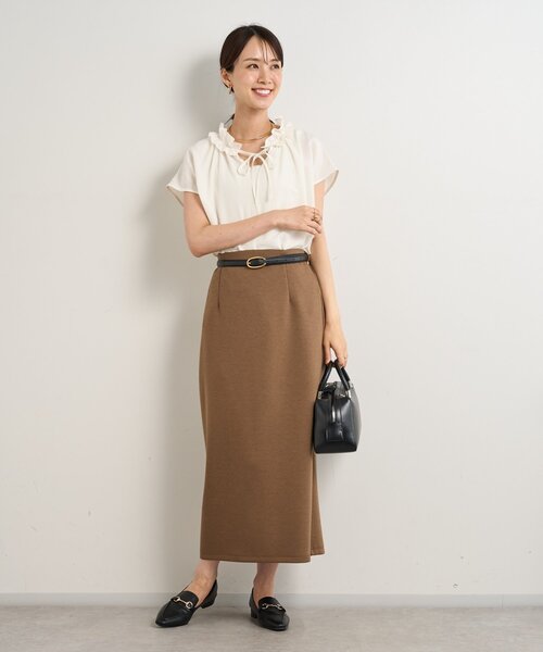 スカート 「Iラインの美シルエット」バックスリットダンボールナロースカート | un dix cors | 11