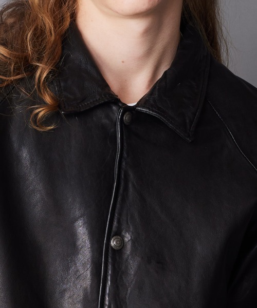 rehacer 革ジャン ライダース : Sheepskin Coach Jacket