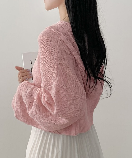 d.i.a フード付カーディガン ピンク PINK HOUSE カーディガン ネームワッペンいっぱいフード付き