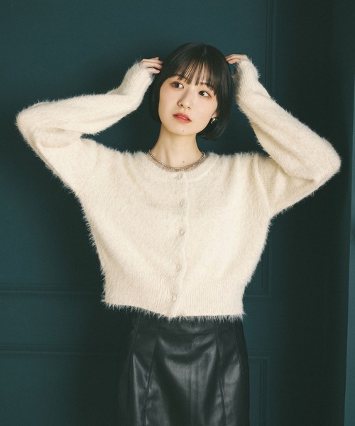 「MIEL CRISHUNANT」 ニットカーディガン FREE ブルー レディース_画像9