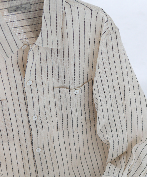 JOURNAL STANDARD relume シャツ C/Lバスケット ピンストライプ