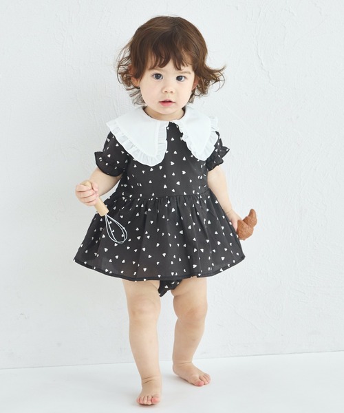 ジャカディ フリル襟　ロンパース 刺しゅう襟ロンパース | | Jacadi Paris＜ジャカディ＞日本公式