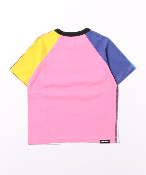 tシャツ Hystericmini　DISTORTION CHECKER マルチカラーラグランTシャツ キッズ 子供服 男の子 女の子の画像