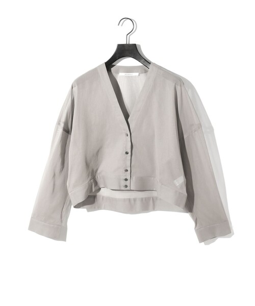 MIDIUMISOLID カーディガン for Ladies シアーボイルVネック