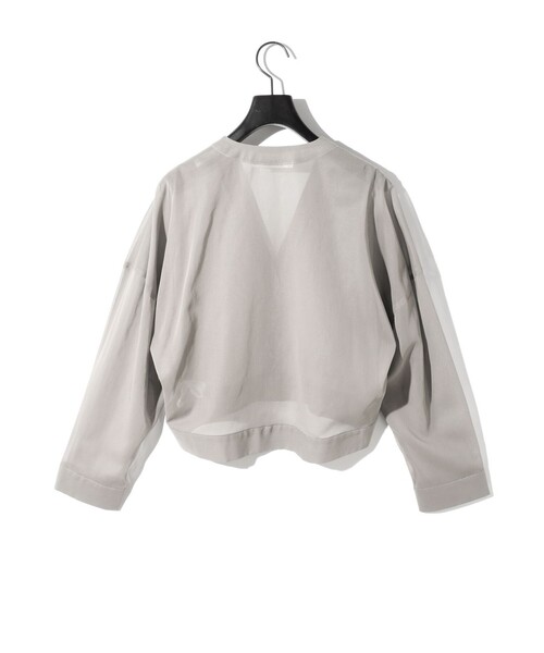 MIDIUMISOLID カーディガン for Ladies シアーボイルVネック
