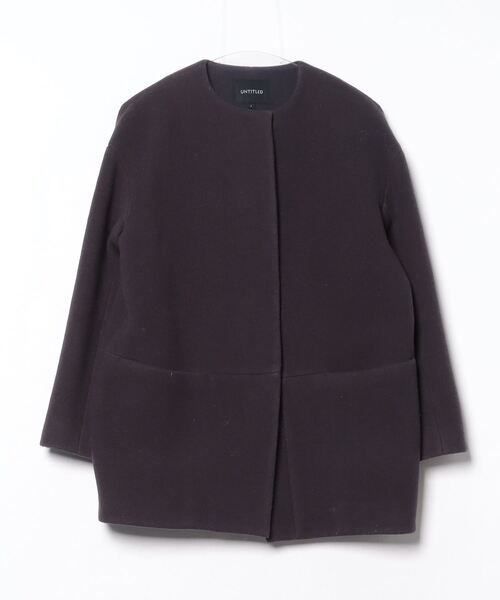 UNTITLED（アンタイトル） ノーカラーコート 01 グレー系その他