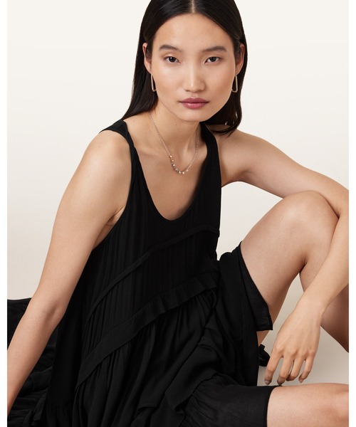 ALLSAINTS（オールセインツ） ワンピース CAVARLY TIERED RUFFLE MAXI