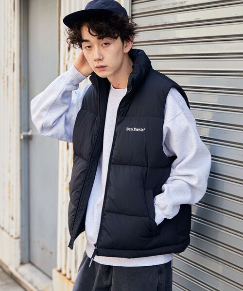 BEN DAVIS（ベンデイビス） ベスト LARGE ブラック メンズ : ZOZOTOWN