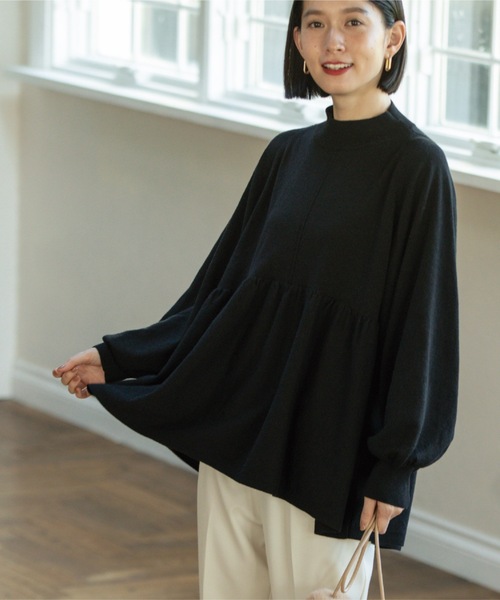 「OPAQUE.CLIP」 長袖ニット 99 ブルー レディース_画像2