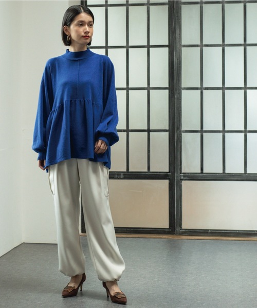 「OPAQUE.CLIP」 長袖ニット 99 ブルー レディース_画像9