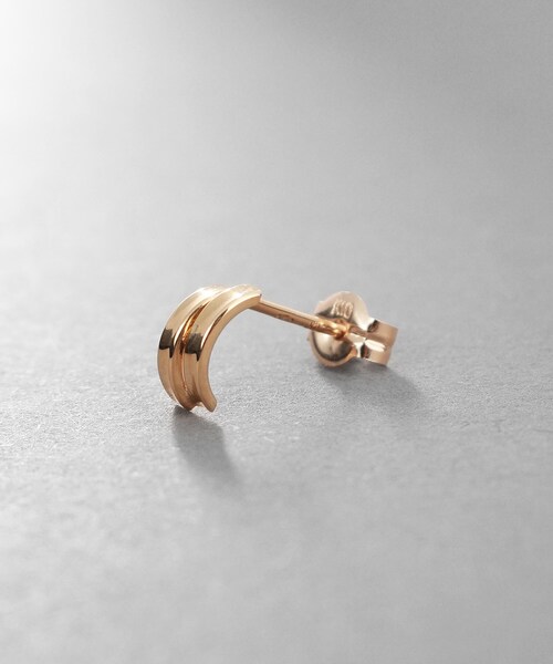 ピアス K10ダブルアーチピアス レディースの画像