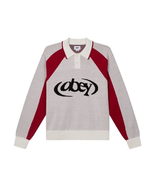 ニット セーター 「OBEY/オベイ」SOCCER POLO SWEATER レディース メンズ