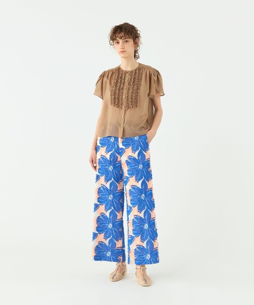 TOMORROWLAND collection パンツ プルメリアジャカード ワイド