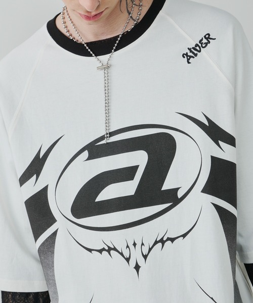 AIVER tシャツ AIVER モトクロスラグランハーフスリーブTEE